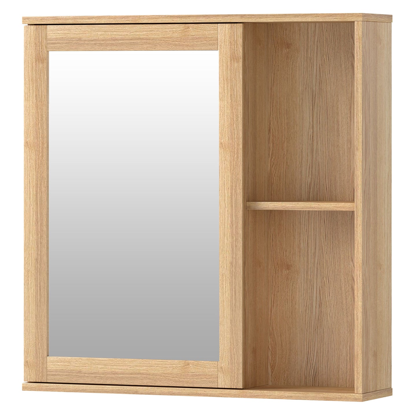 Levede Bathroom Mirror Cabinet Wall Mounted Storage Cupboard with Open Shelf