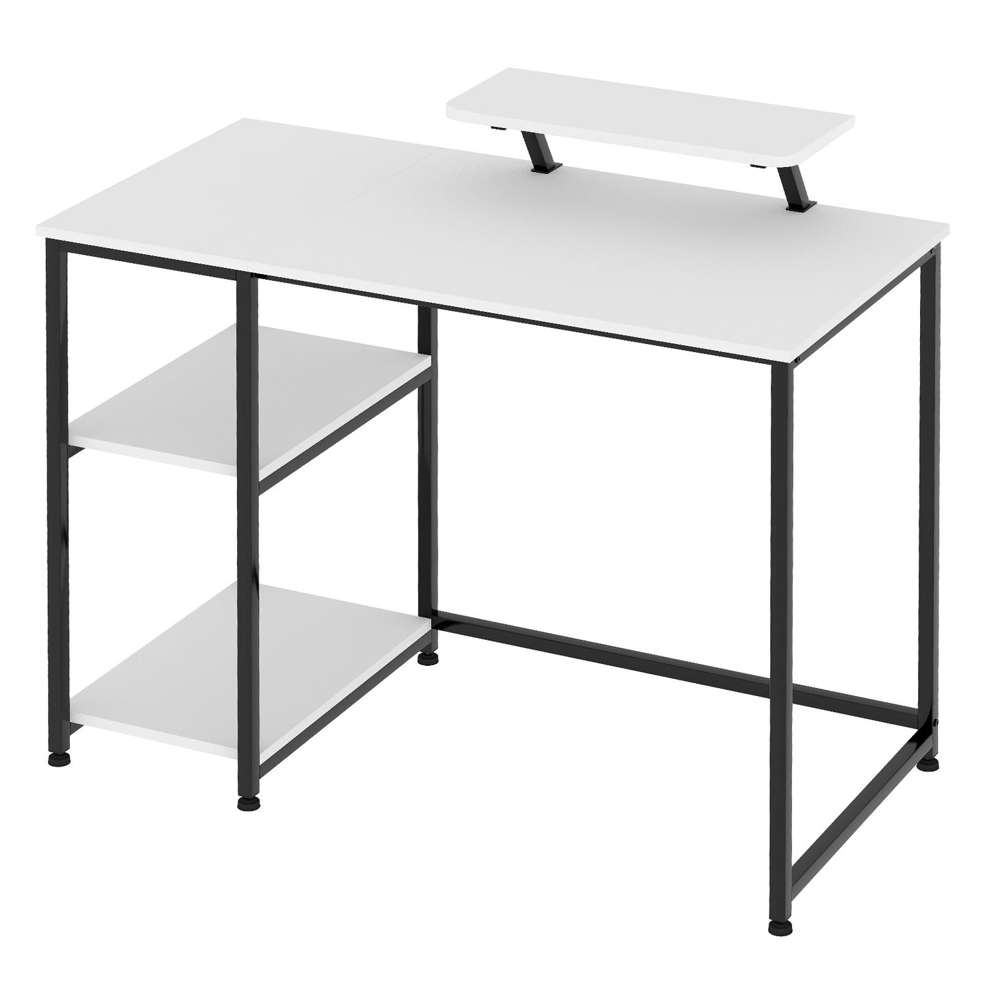 Levede Computer Desk L Shaped Corner Office Table Home Storage Shelves Drawers