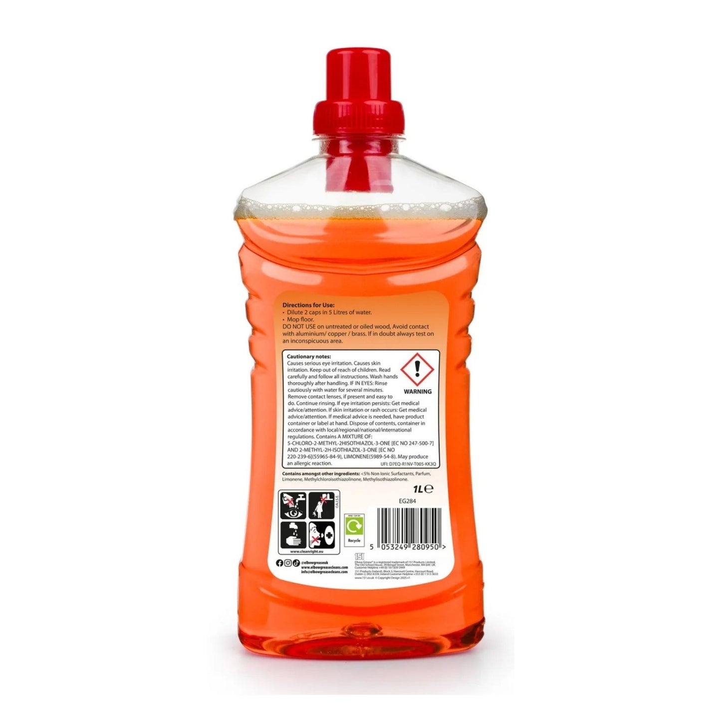 Elbow Grease 1L Orange Wood Floor Cleaner x2