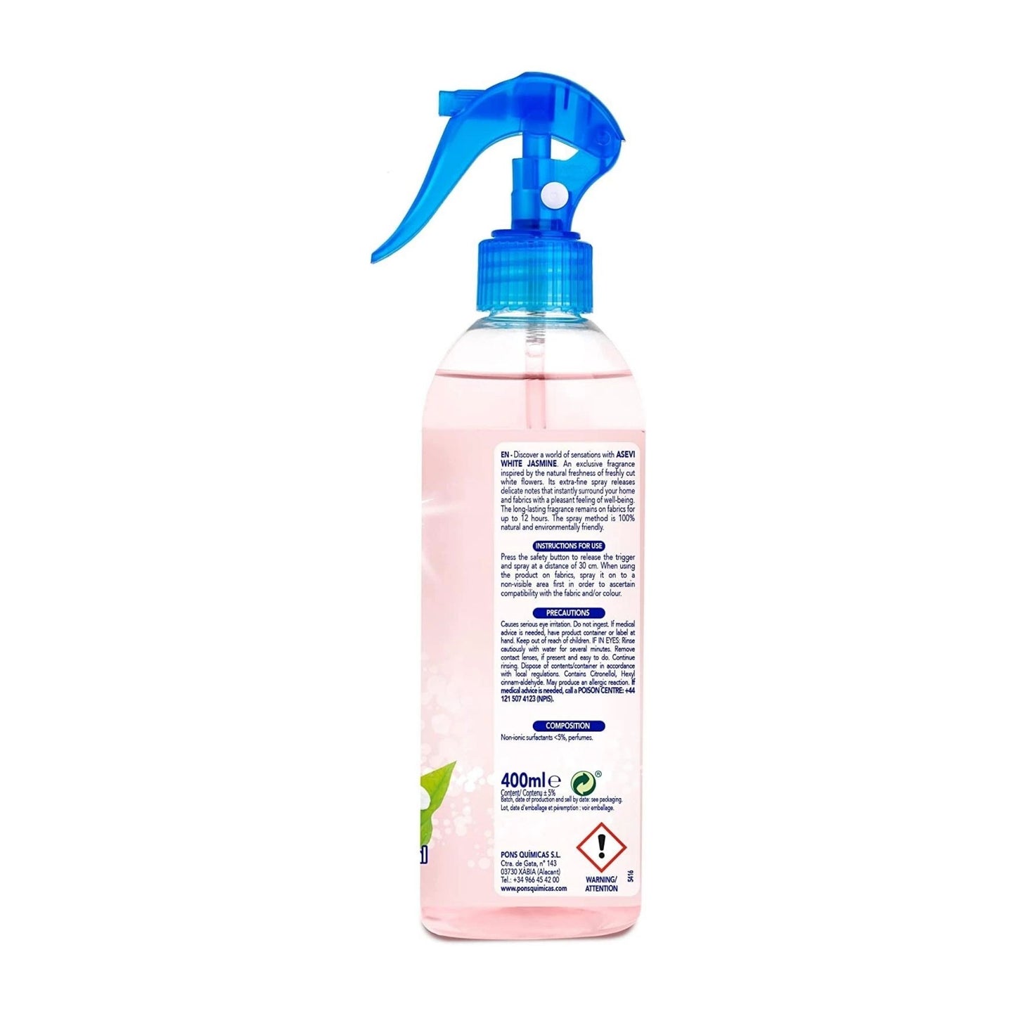Asevi 400ml White Jasmine Air Freshener Spray x2