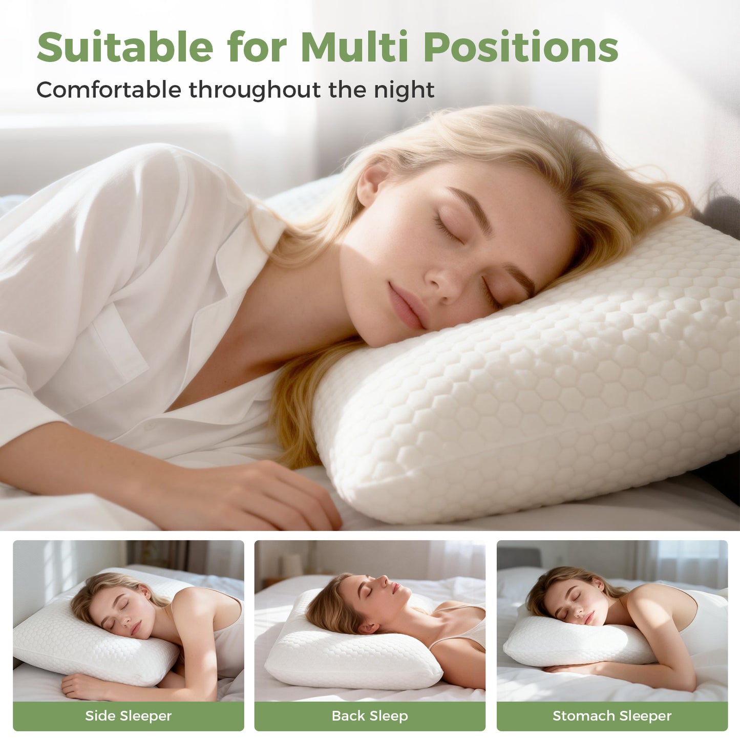 Lavio Pillows 2 Pack Cooling Gel Memory Foam Bounce Back for Neck Shoulder Back
