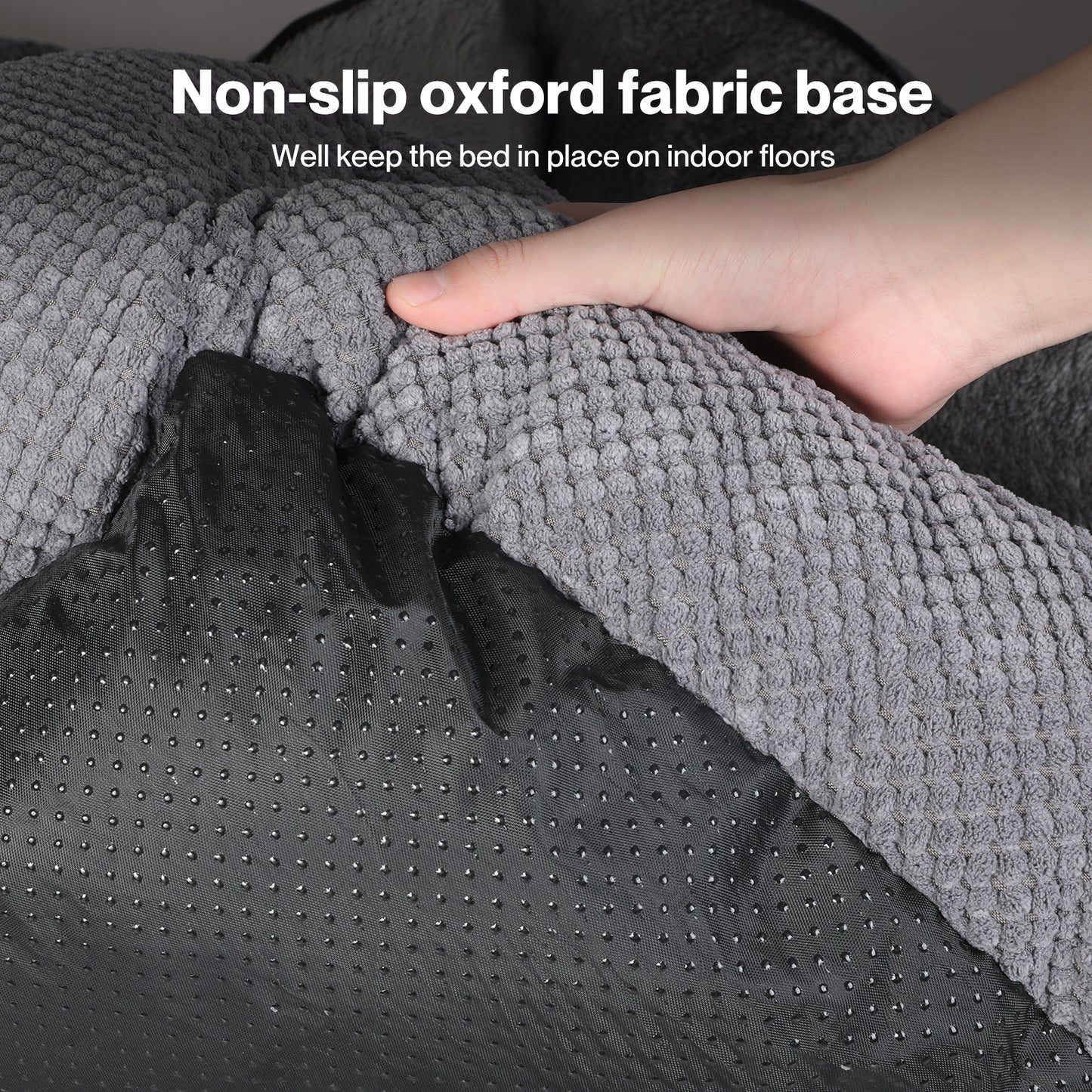 Skylos Large Dog Bed Pet Cave Bed Article Fleece Soft Washable Removable Blanket