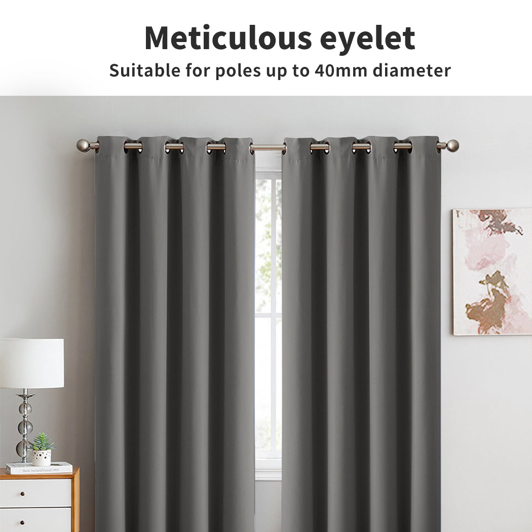 Marlow 2PCS Blackout Curtains Eyelet Ring Top Thick Thermal Ready Made Luxury