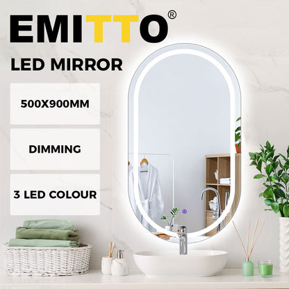 Led Bathroom Mirror With Light Illuminated Wall Mirrors Demister Touch Sensor