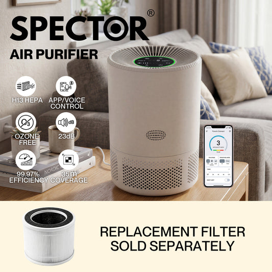 Spector Air Purifier and Filter H13 HEPA Smart Quiet APP Control for Home