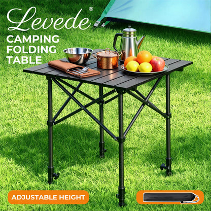 Levede Camping Table Folding Aluminum Portable Picnic Foldable BBQ Desk 70cm