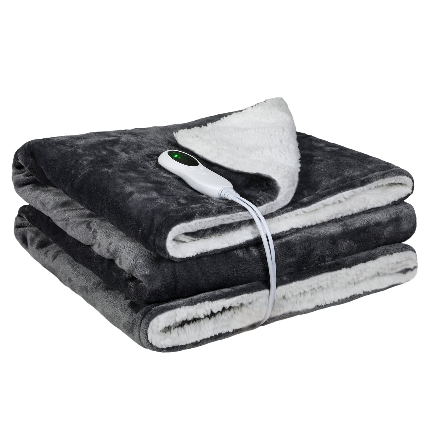 Lavio Electric Heated Blanket Throw Soft Flannel Fleece Washable Fast Heat Up