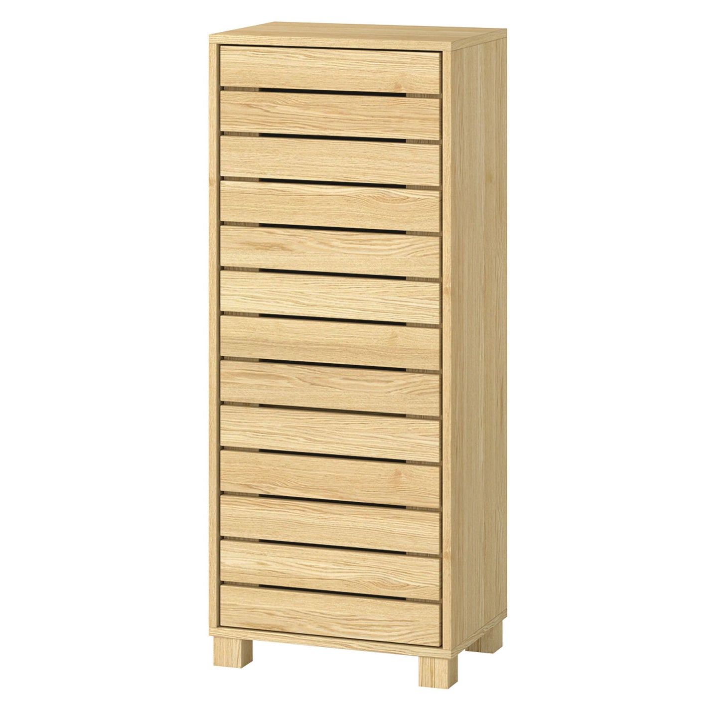 Levede Floor Bathroom Storage Cabinet Handleless Wood Floor Shelf Unit Cupboard