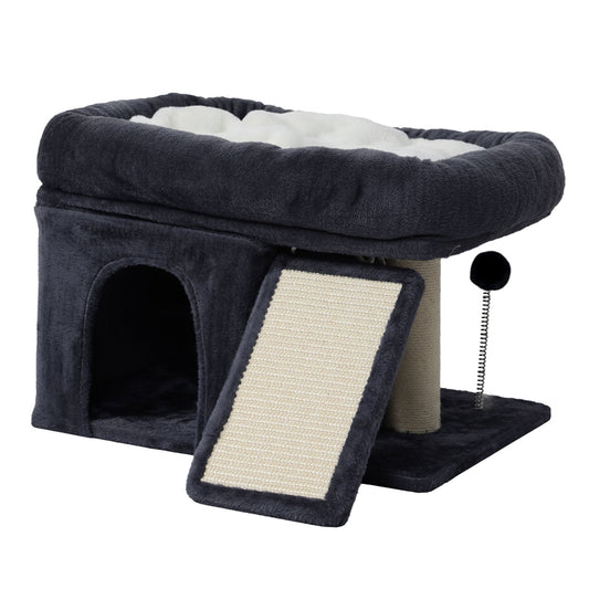 Skylos Cat Tree Tower Big Perch Bed Spacious Condo with Sisal Scratching Post