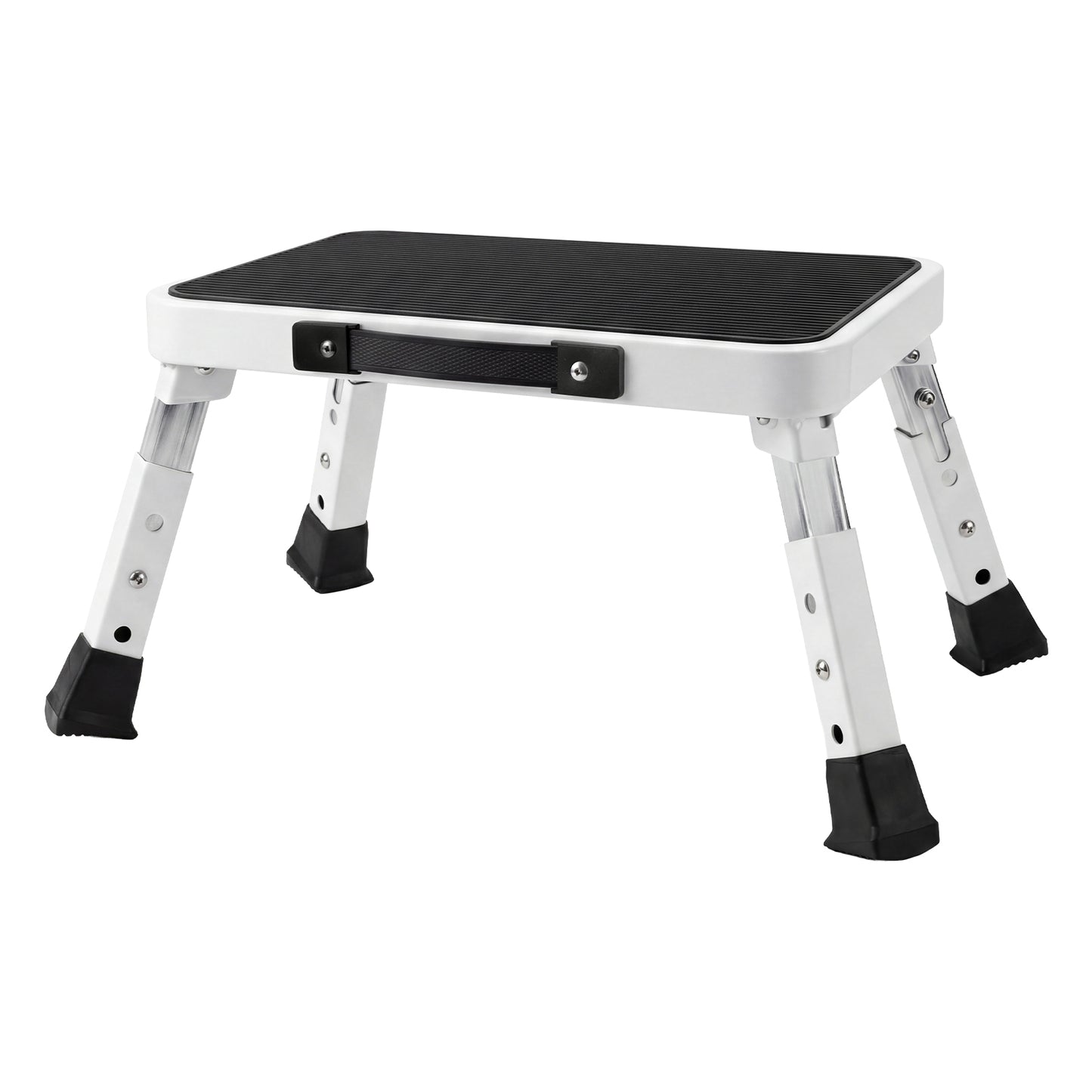 Levede Folding Step Stool Adjustable Aluminium Non Slip Portable Foot Stool