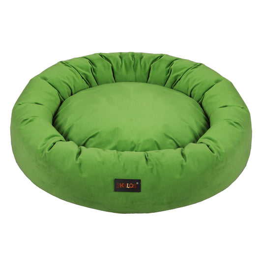 Donut Dog Bed Velvet Calming Washable Large Small Pet Cushion Soft Mattress