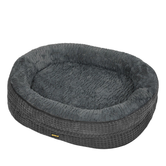 Skylos Orthopedic Plush Dog Bed Soft Washable Pet Bed Grey Cosy Cushion XL Size