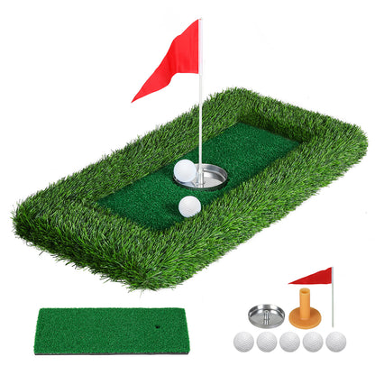 Centra Floating Golf Green Mini Mat Set Putting  Turf Pool Water Outdoor 60x30CM