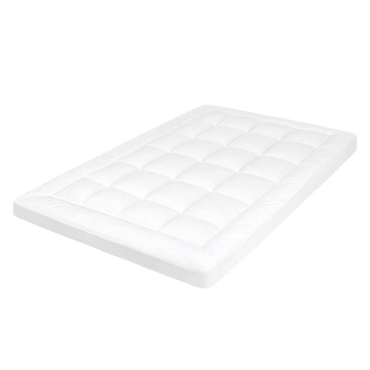 Lavio Thick King Mattress Topper 10cm Microfibre Washable with Elastic Strap