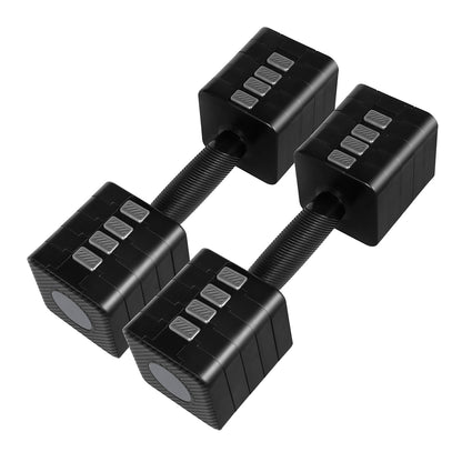 Centra Pair Adjustable Dumbbells 2.8kg-10kg Gym Training Metal Weight Block Set