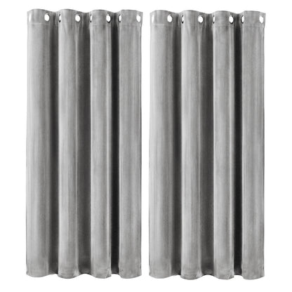 Marlow Thick Thermal Blackout Curtains Velvet Eyelet Ring Top Ready Made
