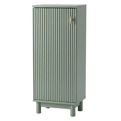 Levede Tall Bathroom Cabinet Narrow Storage Cupboard Adjustable Fluted 3 Tier