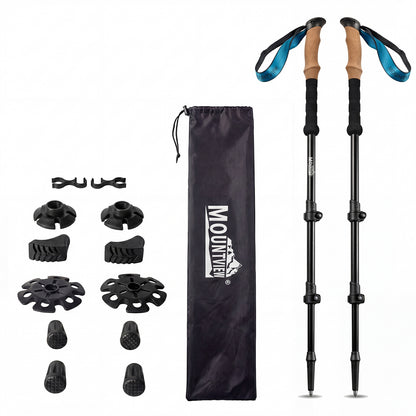 Mountview Trekking Poles Lightweight Walking Poles Hiking Sticks with Cork Grips