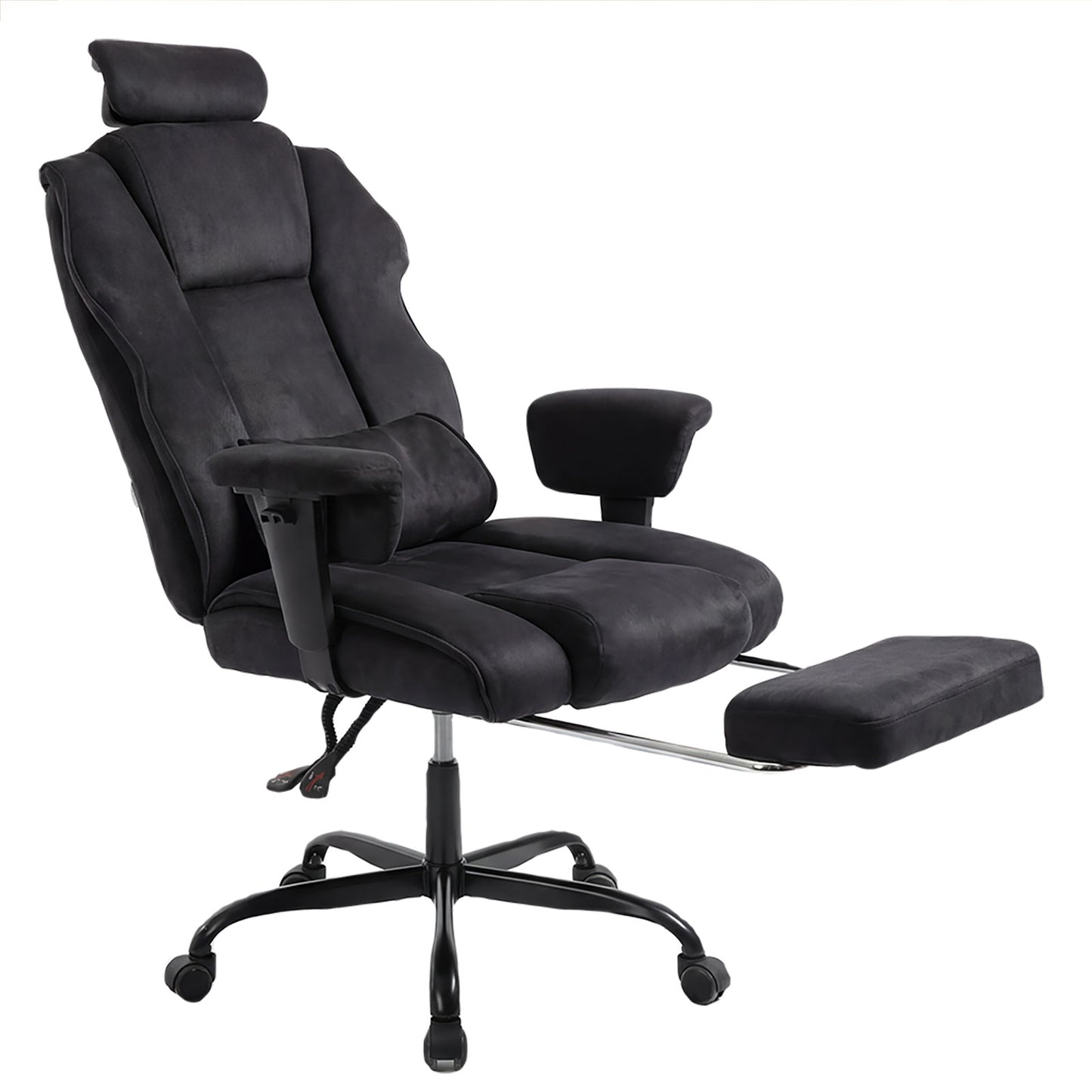 Levede Ergonomic Office Chair Suede Recline Pressure Relief Spring Seat Footrest