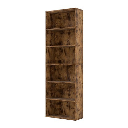 Levede 6 Tier Bookcase Shelving Storage Tall Adjustable Bookshelf Organizer Unit