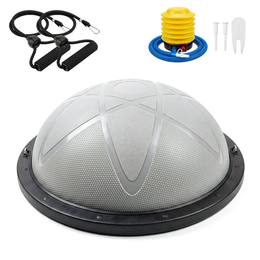 Centra Half Balance Ball Trainer with Resistance Band Core Trainer Strength Gym
