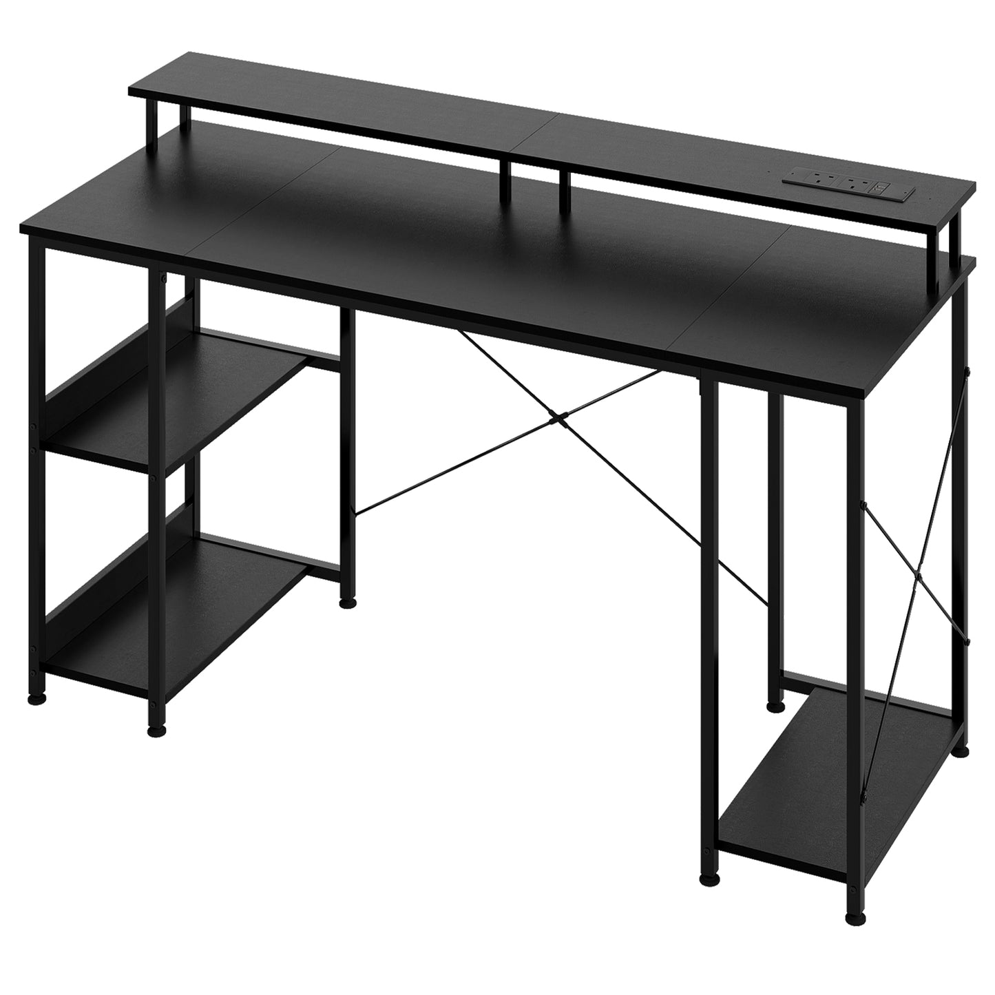 Levede Gaming Desk RGB LED Light Power Computer Table Storage Shelf Home Office