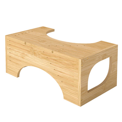 Levede Bamboo Squatty Potty Squatting Toilet Poop Stool Bathroom Non-Stick