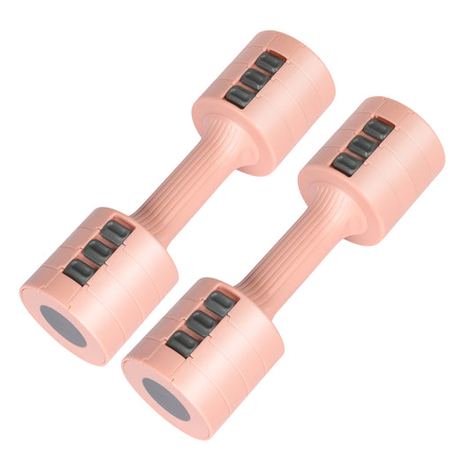 Centra Pair Dumbbells  Fast Adjustable 1KG-2.5KG With Metal Weight Pink