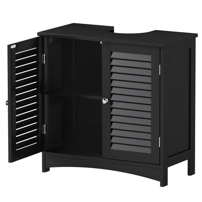 Levede Bathroom Under Sink Cabinet Basin Storage Cupboard Black Vanity Unit