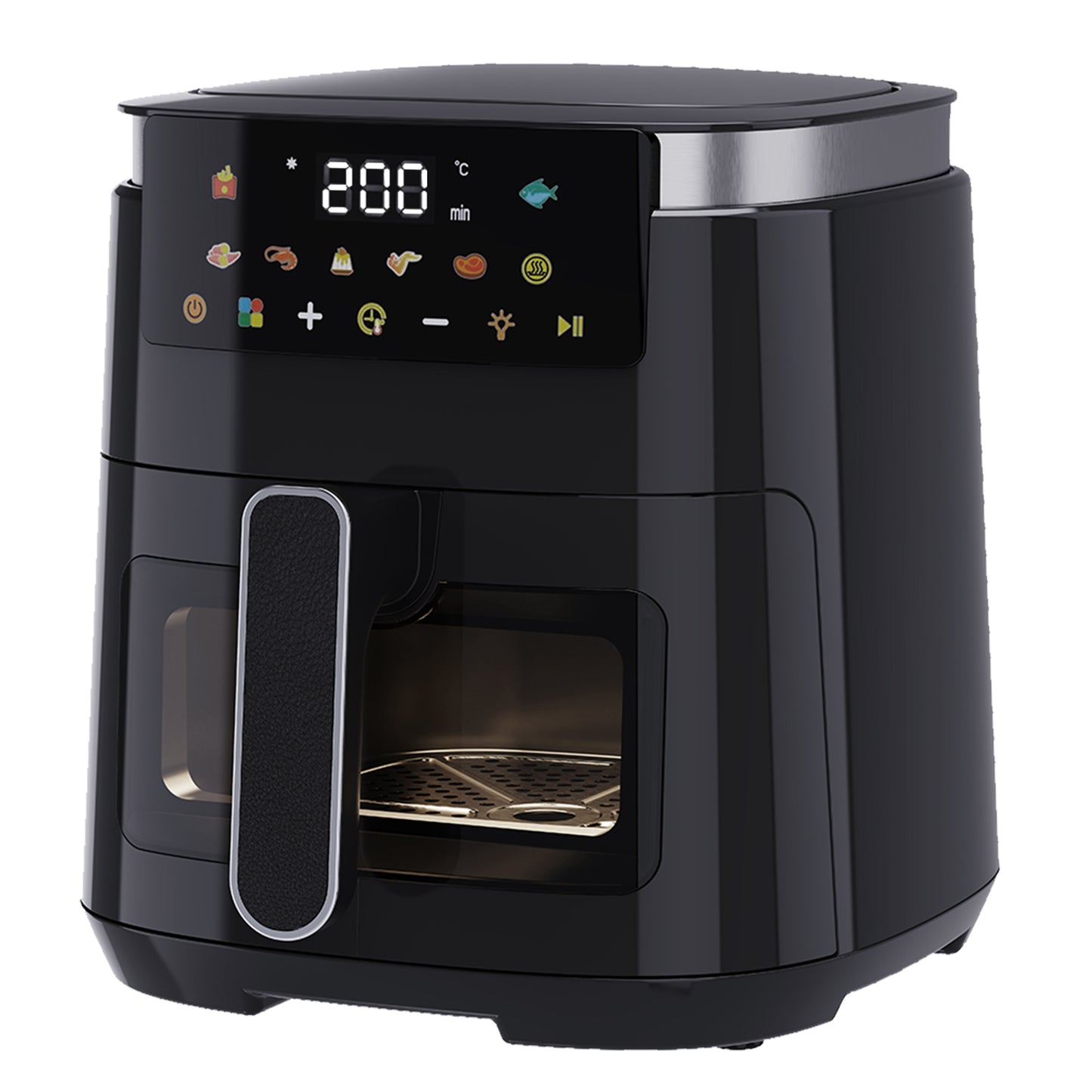 Spector 5L Digital Air Fryer 1500W Oil Free Hot Air Healthy Frying Cooker Black
