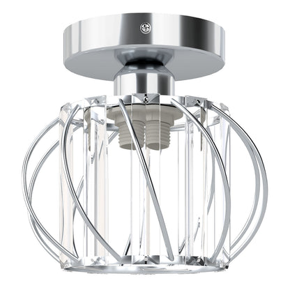 Emitto Crystal Ceiling Light Semi Flush Mount Chandelier Modern Hallway Lamp