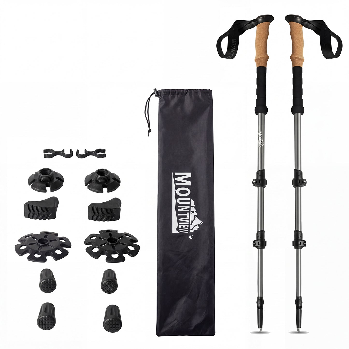 Mountview Trekking Poles Aluminum 7075-T6 Lightweight Hiking Sticks 2 PCS