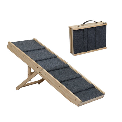Skylos Adjustable Dog Pet Ramp Foldable Stairs Non-Slip Ramp for Car Bed Sofa
