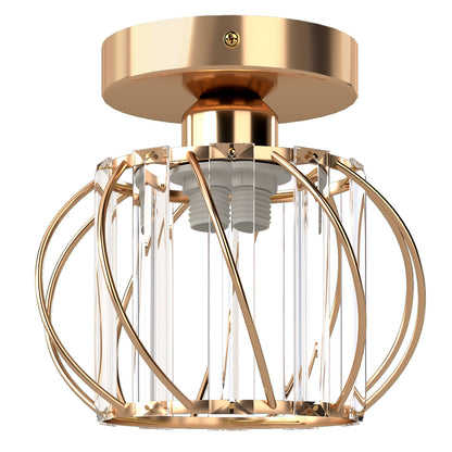 Emitto Crystal Ceiling Light Semi Flush Mount Chandelier Modern Hallway Lamp