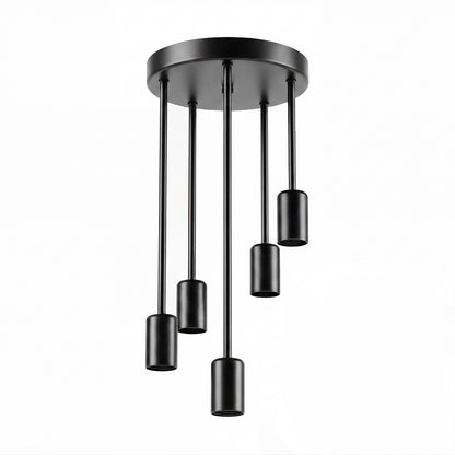 Emitto Ceiling Lights 5 Lights Flush Fitting Pendant Lamp E27 Base Black