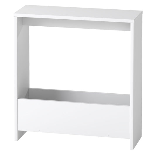 Levede Side Table with Magazine Storage End Table Narrow for Living Room White
