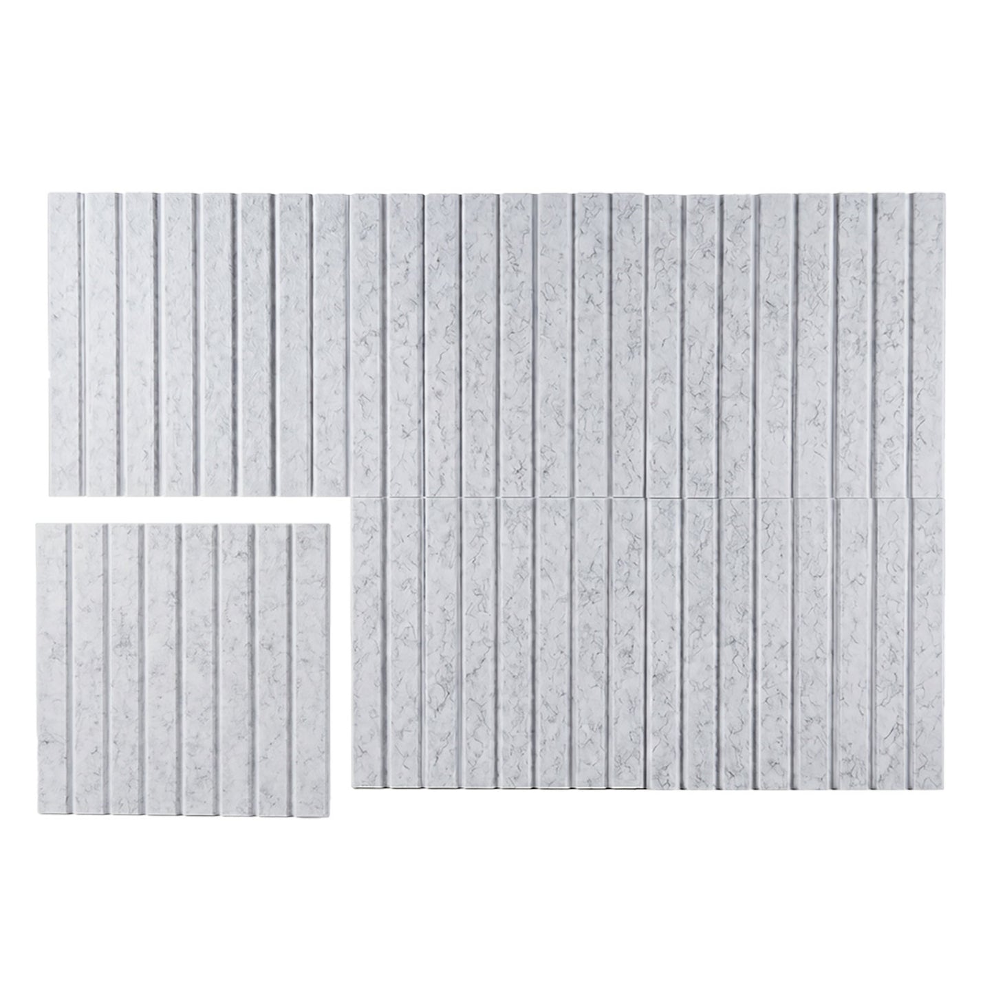 Levede Felt Notice Board 6 Pack Wall Tiles Pin Board Self Adhesive Grey 30x30cm