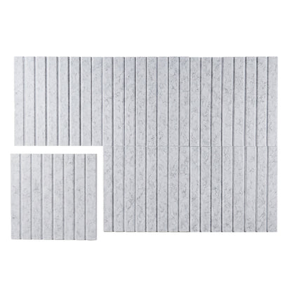 Levede Felt Notice Board 6 Pack Wall Tiles Pin Board Self Adhesive Grey 30x30cm
