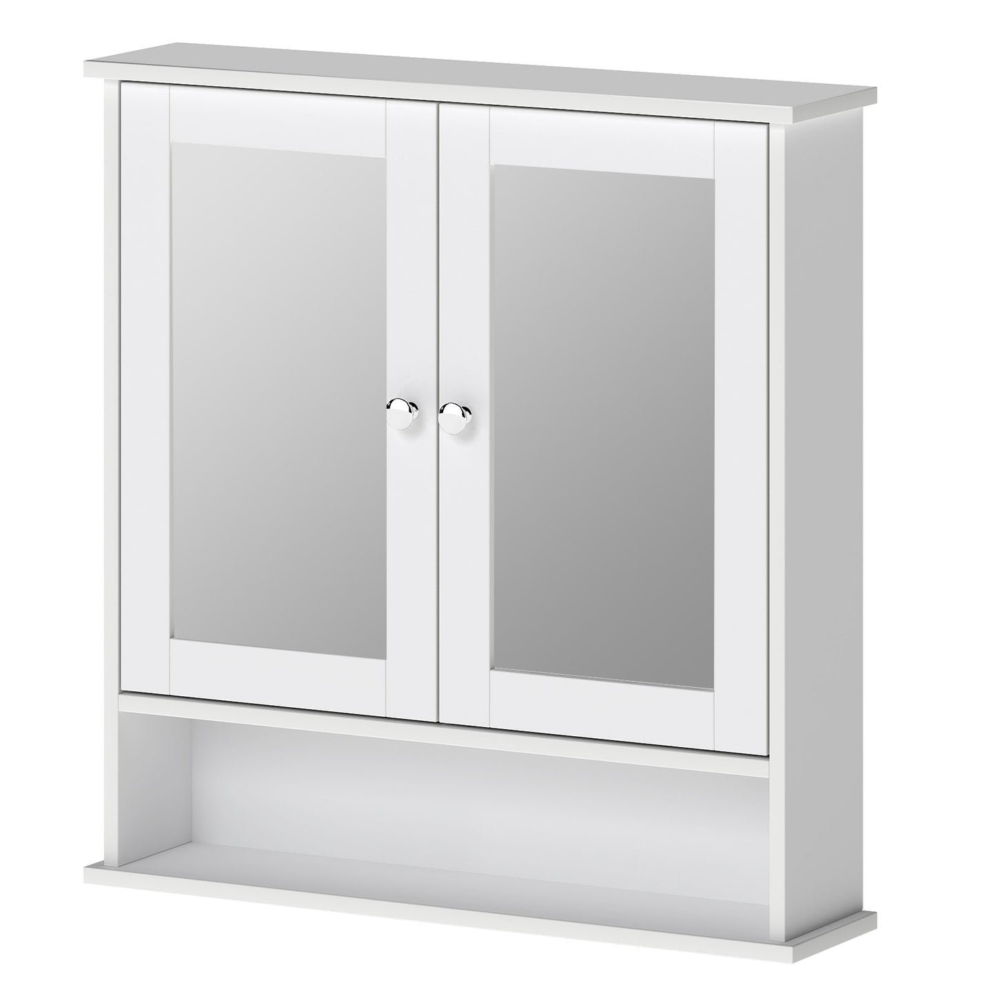 Levede Bathroom Mirror Cabinet Wall Mounted Storage Cupboard with Open Shelf