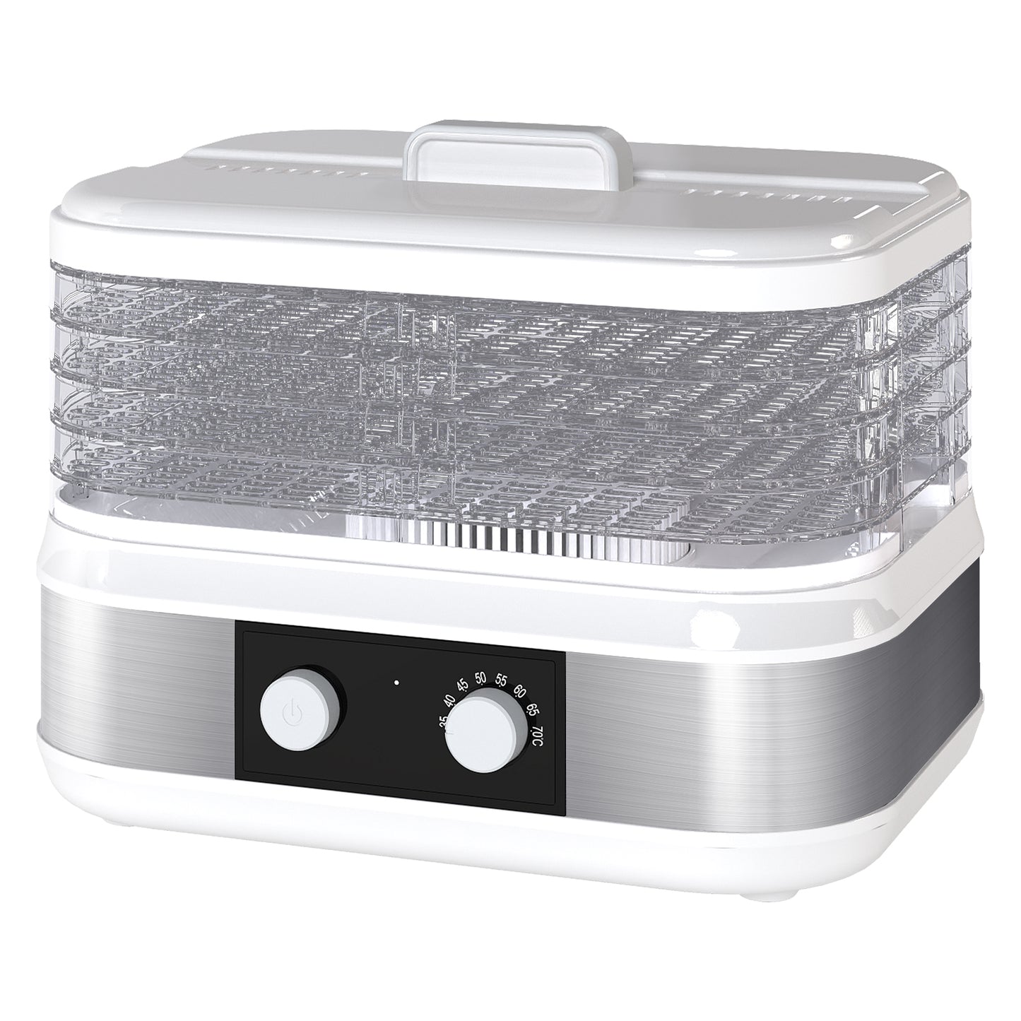 Spector 5 Tray Stainless Steel Food Dehydrator Jerky Fruit Vegetable Dryer White
