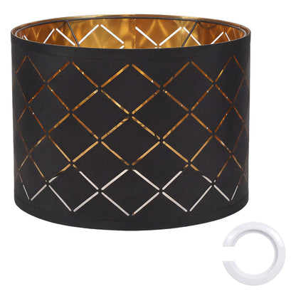 Emitto Ceiling Light Shade Easy Fit Pendant Lampshade Woven Metal Glass E27 B22
