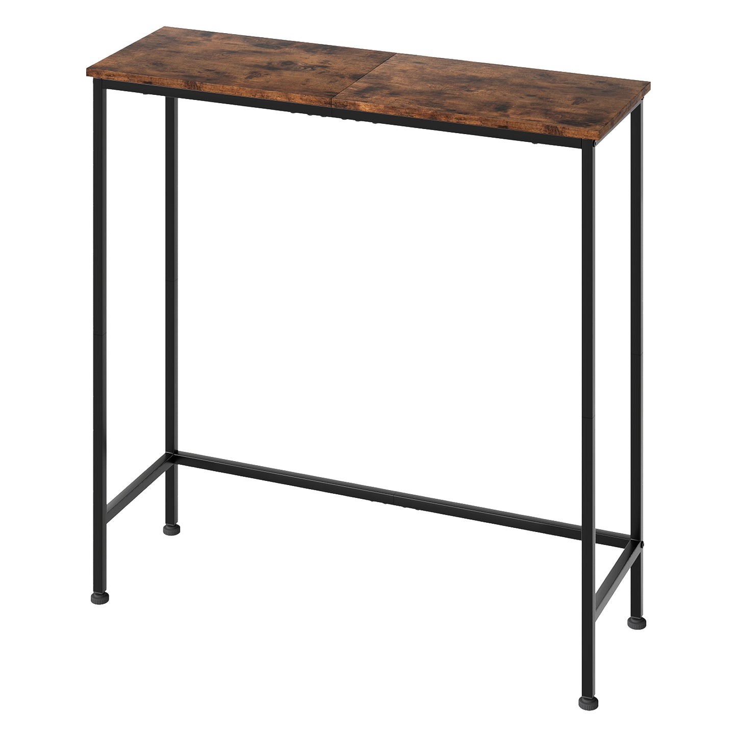 Narrow Console Table Slim Entryway Hallway Sofa Table Display Shelf Wood Steel