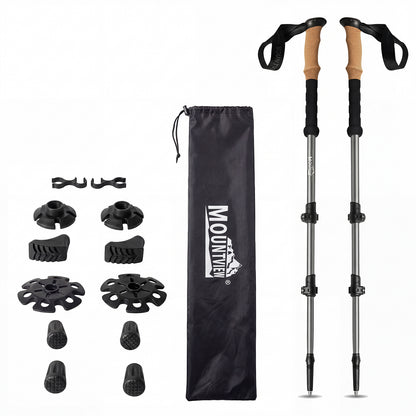 Mountview Trekking Poles Lightweight Walking Poles Hiking Sticks with Cork Grips