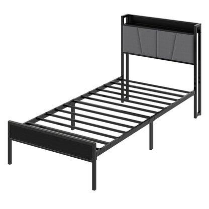 Levede Bed Frame Metal Platform with Headboard Heavy Duty Home Furniture Storage