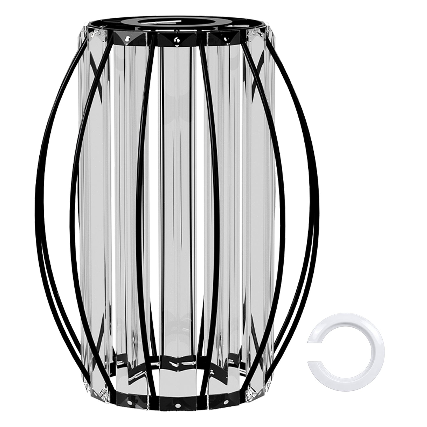 Emitto Crystal Ceiling Light Shade Pendant Lamp Shade Table Floor Lamps Black