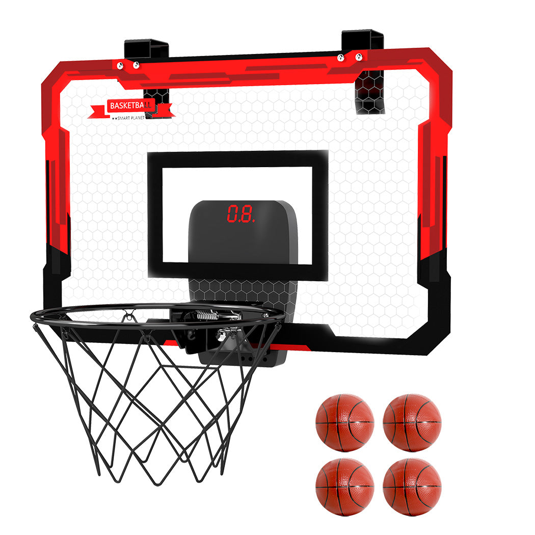 Dekko Mini Basketball Hoop Door Indoor Game with Led & 4 Balls Automatic Scoring