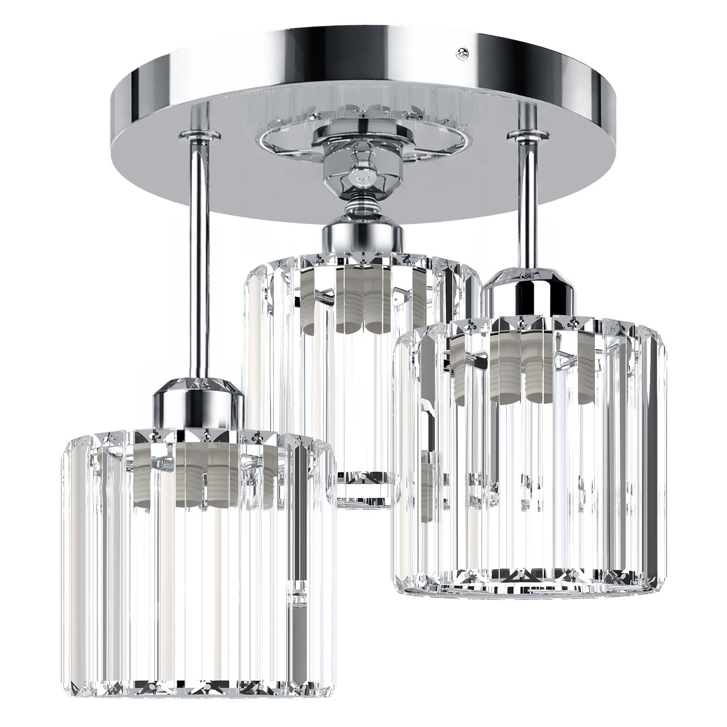 Emitto Crystal Ceiling Light Semi Flush Mount Chandelier Modern Hallway Lamp