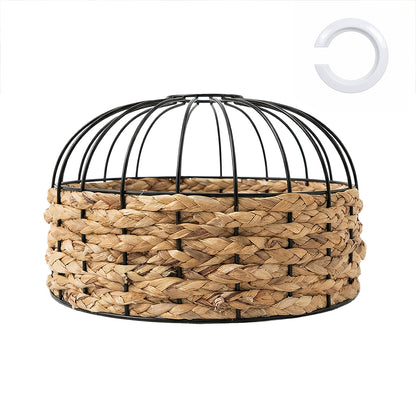 Emitto Ceiling Light Shade Easy Fit Pendant Lampshade Woven Metal Glass E27 B22