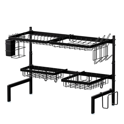 Toque Over Sink Dish Drying Rack 2 Tier Adjustable Drainer Rack Space Saving