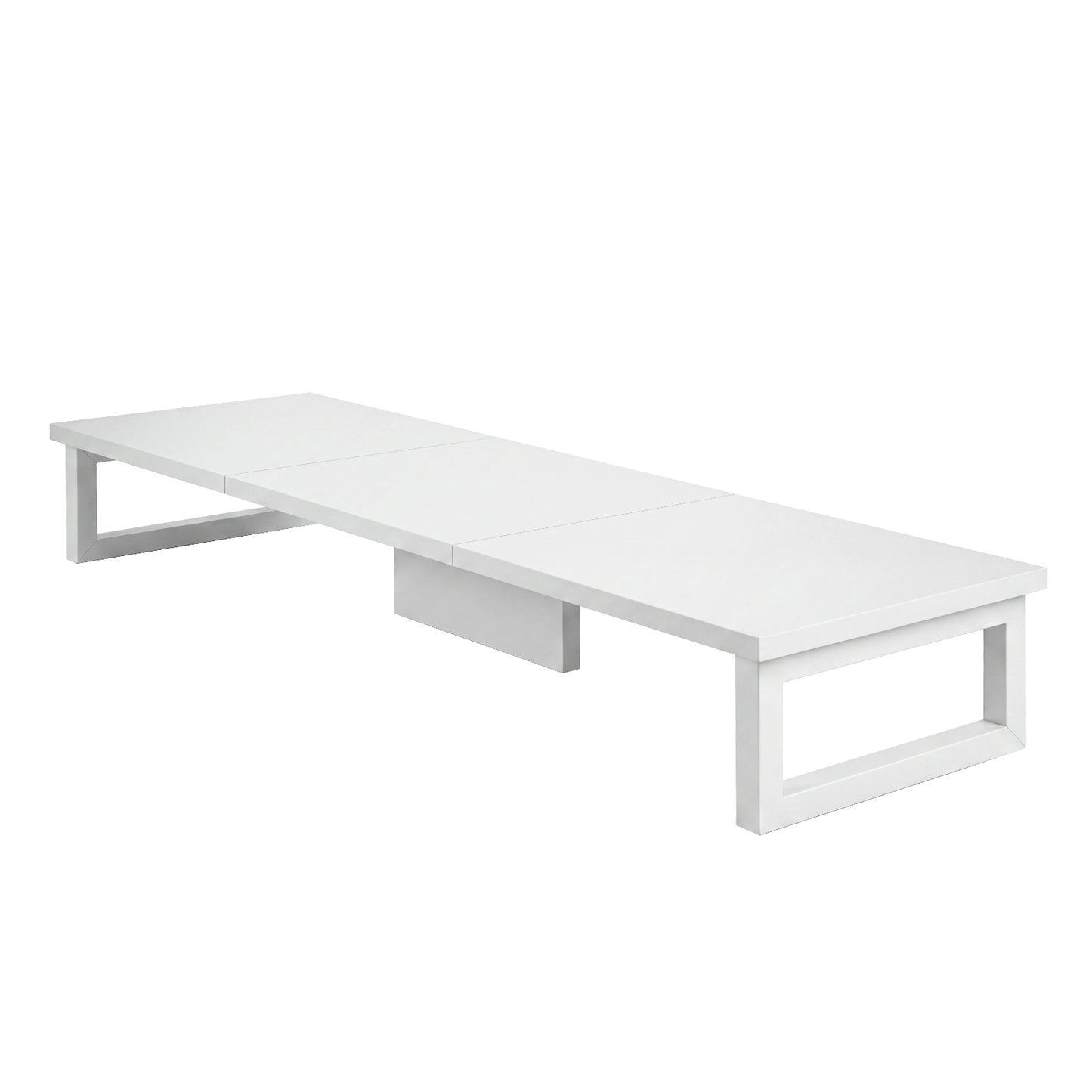 Levede Dual Screen Stand Riser White Desktop Computer Monitor Shelf Holder 90cm